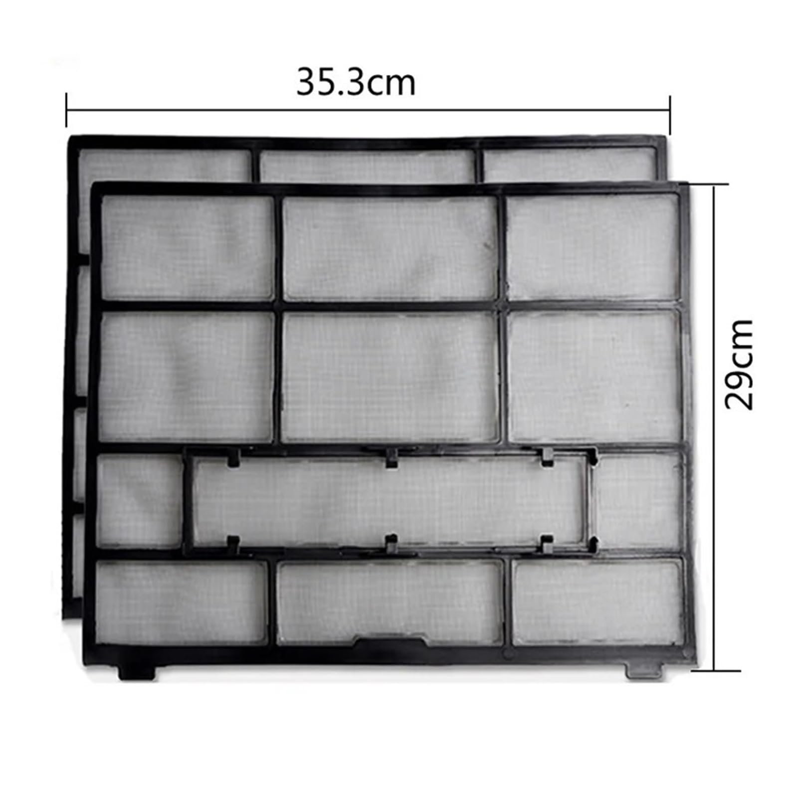 2 Pz/set Filtro Del Condizionatore D'aria Dimensioni 35,3X29 Cm, Compatibile for Gree, Componenti CA Domestici 1P/ 2P
