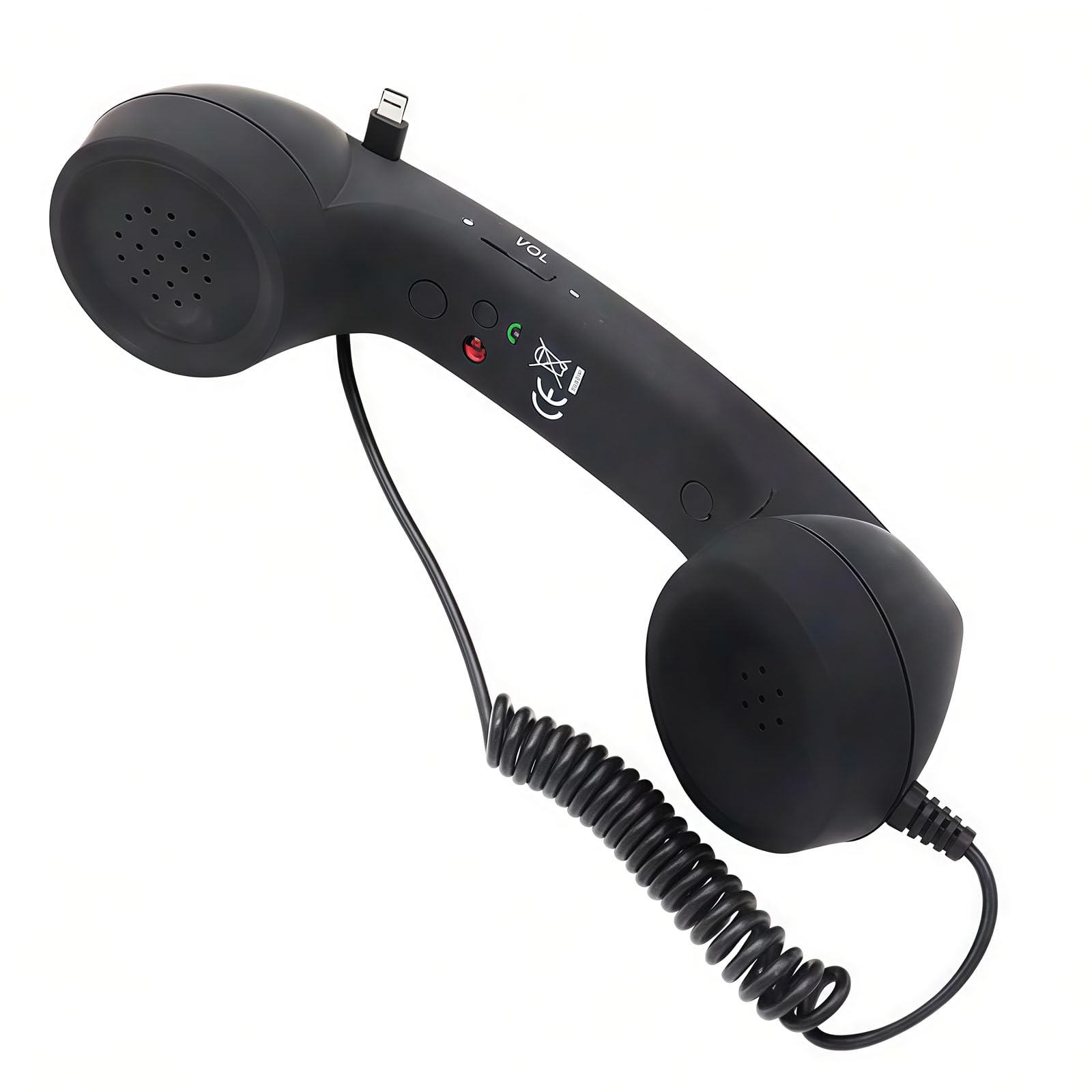 Pop Phone Retro Handset, Pop Phone, Retro Phone Handset, 2026 New Bluetooth Retrophone, Vintage Telephone to Landline Adapter (Black)