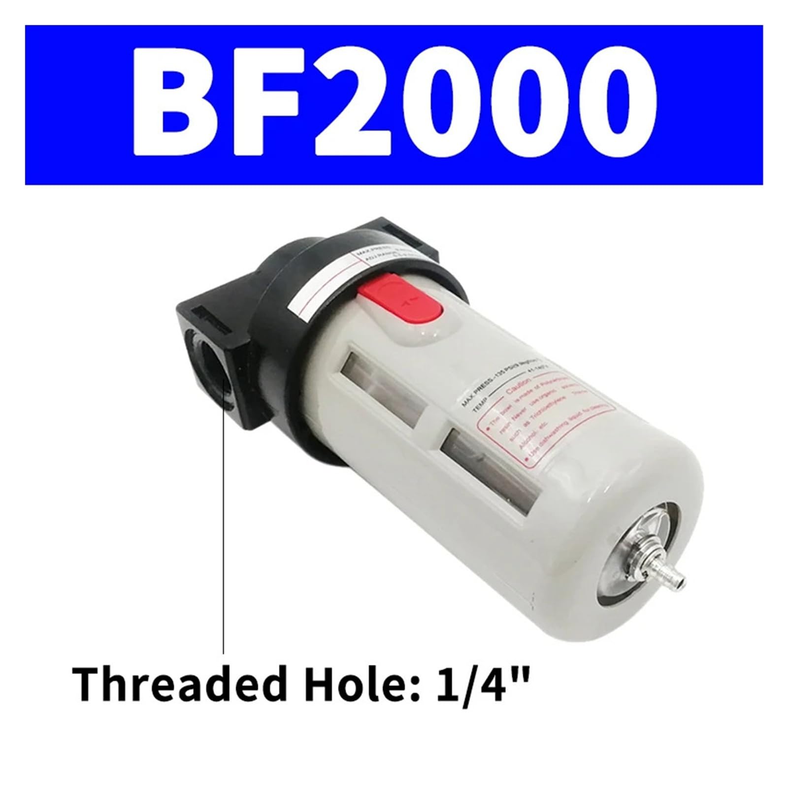 Separador de Aceite del Filtro del compresor neumático del Tratamiento de la Fuente de Aire del 1/2" BF4000 3/8" BF3000 1/4" BF2000(BF2000)