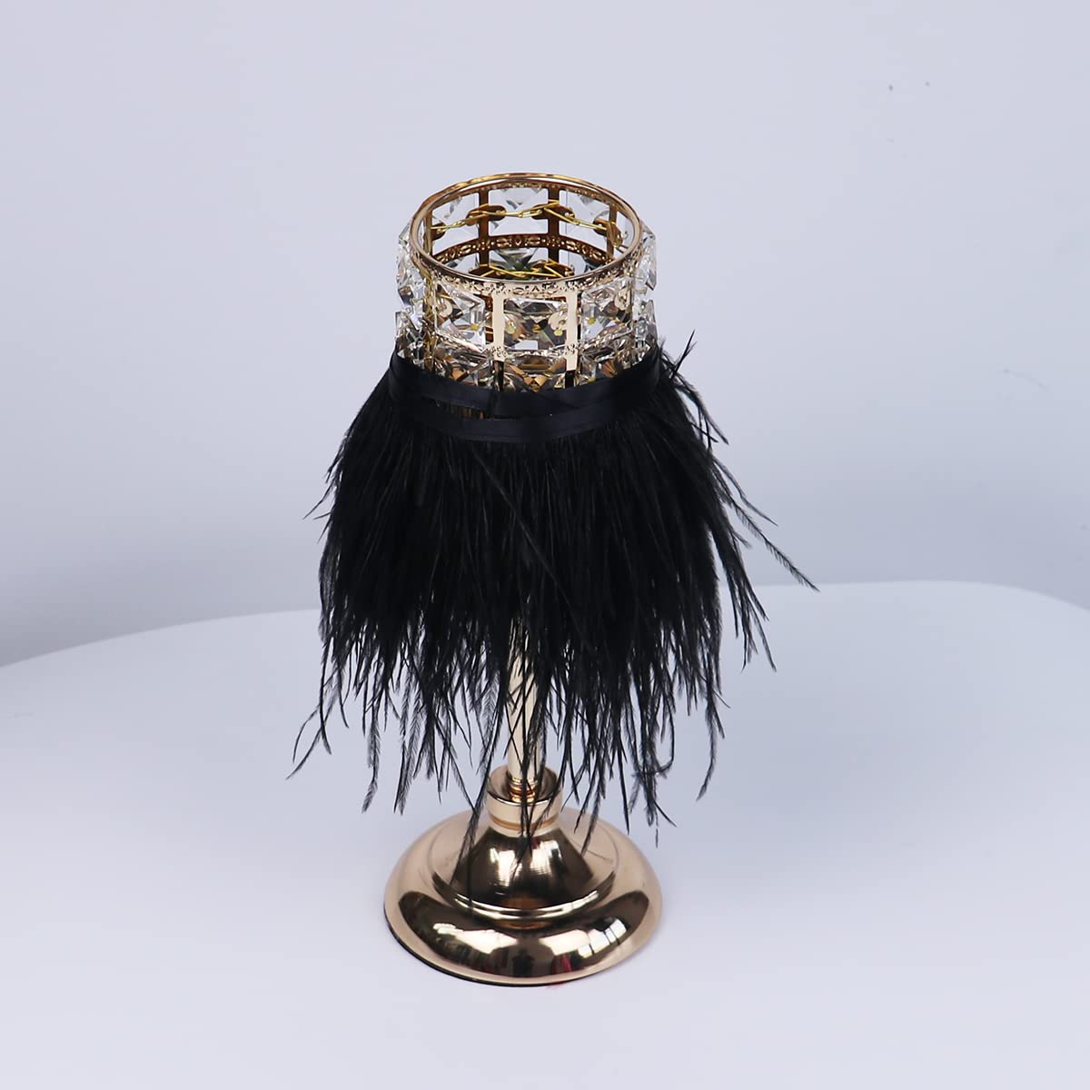 2.75 m 10-15 cm Nero piume di struzzo tinte frangia per fai da te, cucito, artigianato, costumi, decorazione