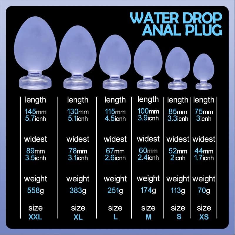 Anal Butt Plug 6 Sizes Large Beads Anal Plug Huge Butt Plug Anus Dilator Anal Expansion Masturbator Aldult Toys(A032-XL)