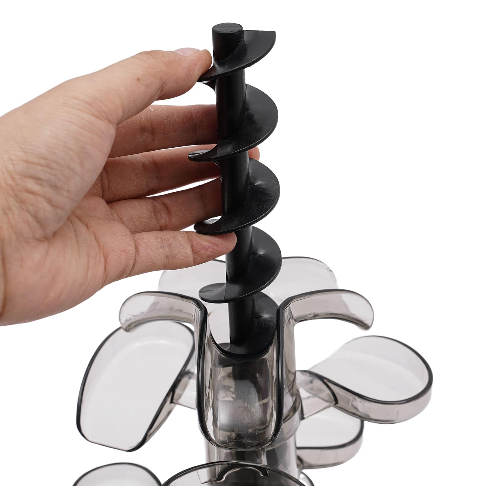 Fontaine à Chocolat 4 Niveaux 190 W en Acier Inoxydable, Température de Chocolat Fondant Chaud 38 à 45℃, Capacité 1,2L, Pour Réunions de Famille, Anniversaires, Mariages