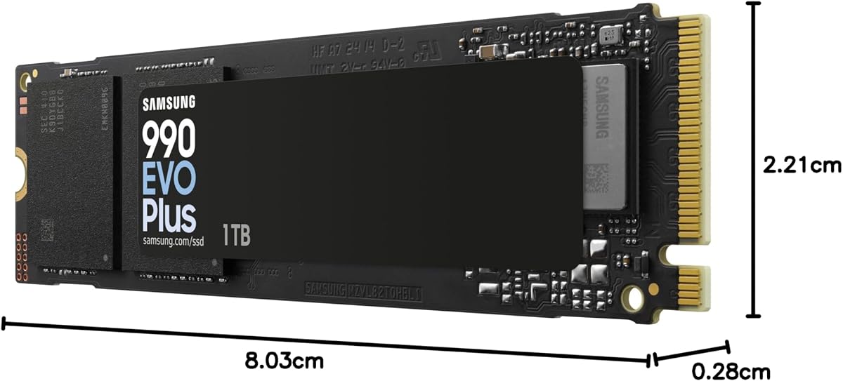 Samsung 990 EVO Plus, 1TB, PCIe 4.0 x4 / 5.0 x2, NVMe2.0 (up to 7150 MB/s), NVMe M.2 (2280), Internal Solid State Drive (SSD) — view 6