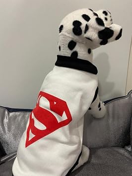 Yeni Sezon Köpek ve Kedi Kıyafeti & Elbisesi - Beyaz Süpermen L Beden