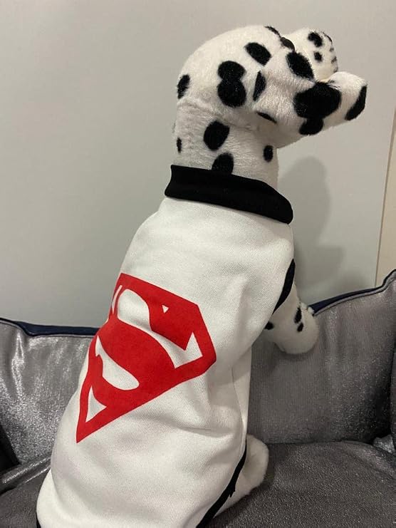 Yeni Sezon Köpek ve Kedi Kıyafeti & Elbisesi - Beyaz Süpermen L Beden