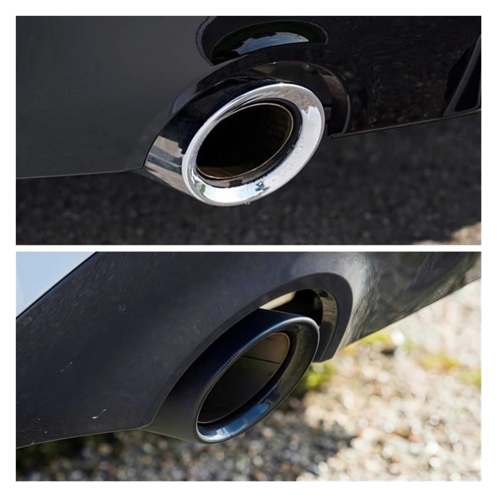 Edelstahl Rohrbogen Auspuffblenden-Endrohr Für BMW 3er 330i 330e G20 G21 Schwarz Edelstahl 1 Stück(1 Paar)