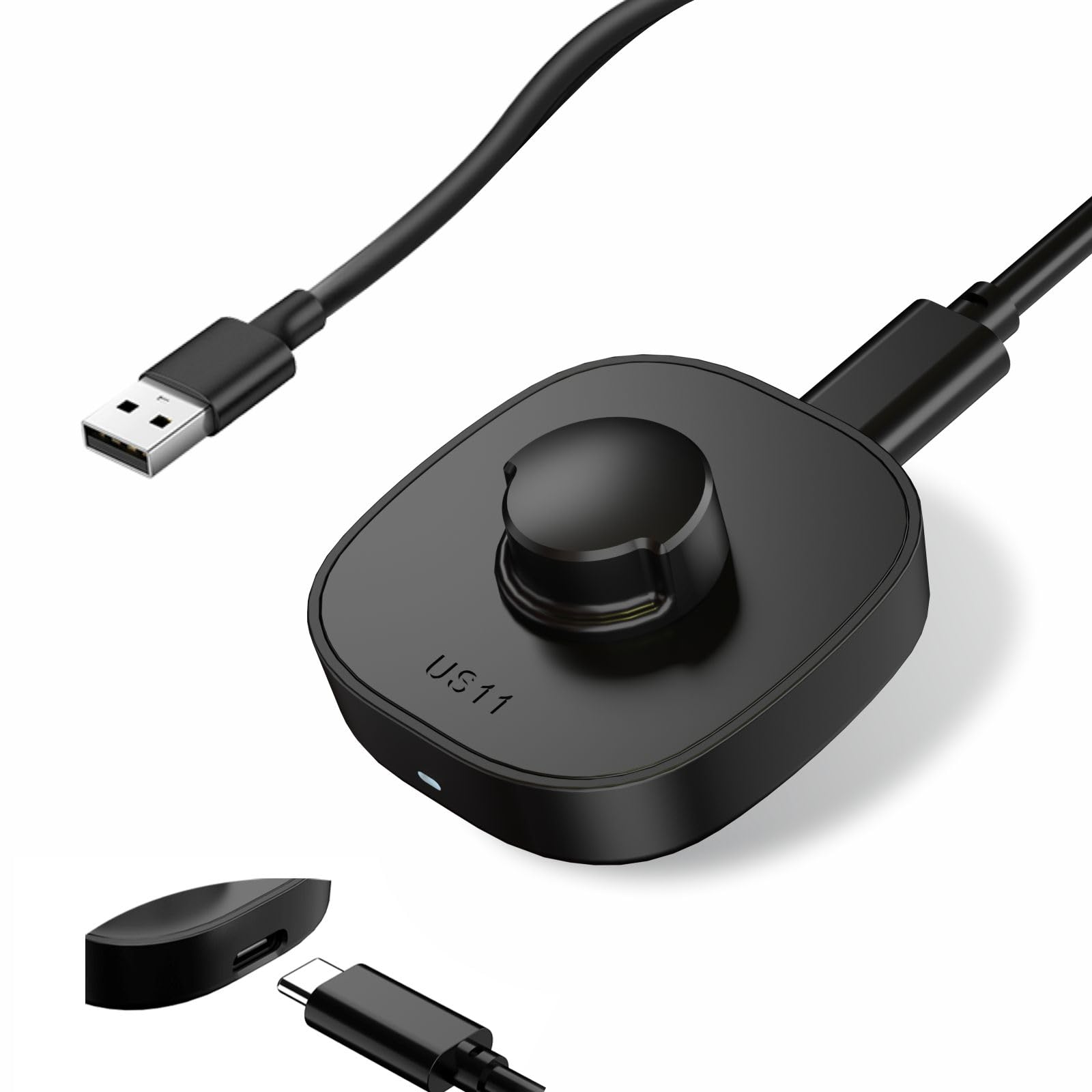 Charger for Oura Ring Gen3 - Size 10 - Fast Charging Dock with USB-C Cable Compatible with Oura Ring Gen3 | Full Battery Charge in 60-90 Minutes - Black