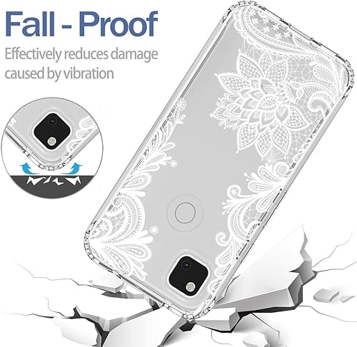 Miniatura 7 de Funda de teléfono para Google Pixel 4A (no compatible con 4A 5G) G025J GA02099 con protector de pantalla de vidrio templado, bonito patrón de