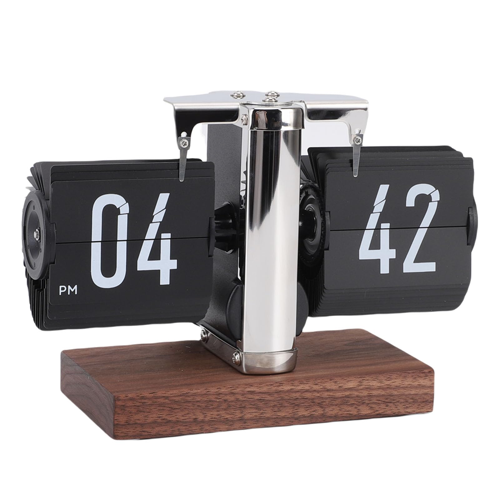Orologio da Scrivania Vintage con Ribaltamento Automatico, (Nera)