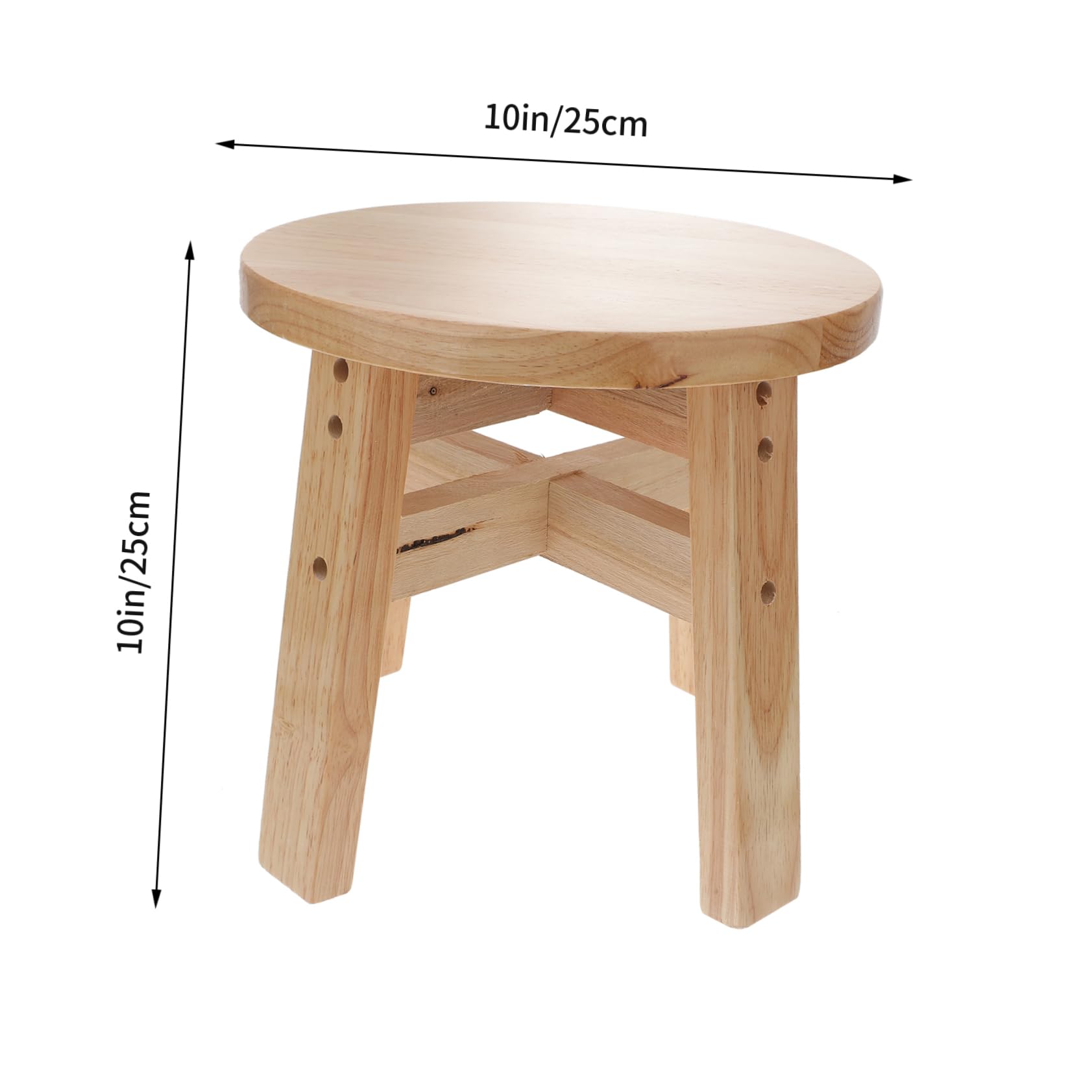 Unomor Solid Wood Low Stool Simple Wood Stool for Boys and Girls Shoes Changing Non-Skid Chair Easy Clean Random Style
