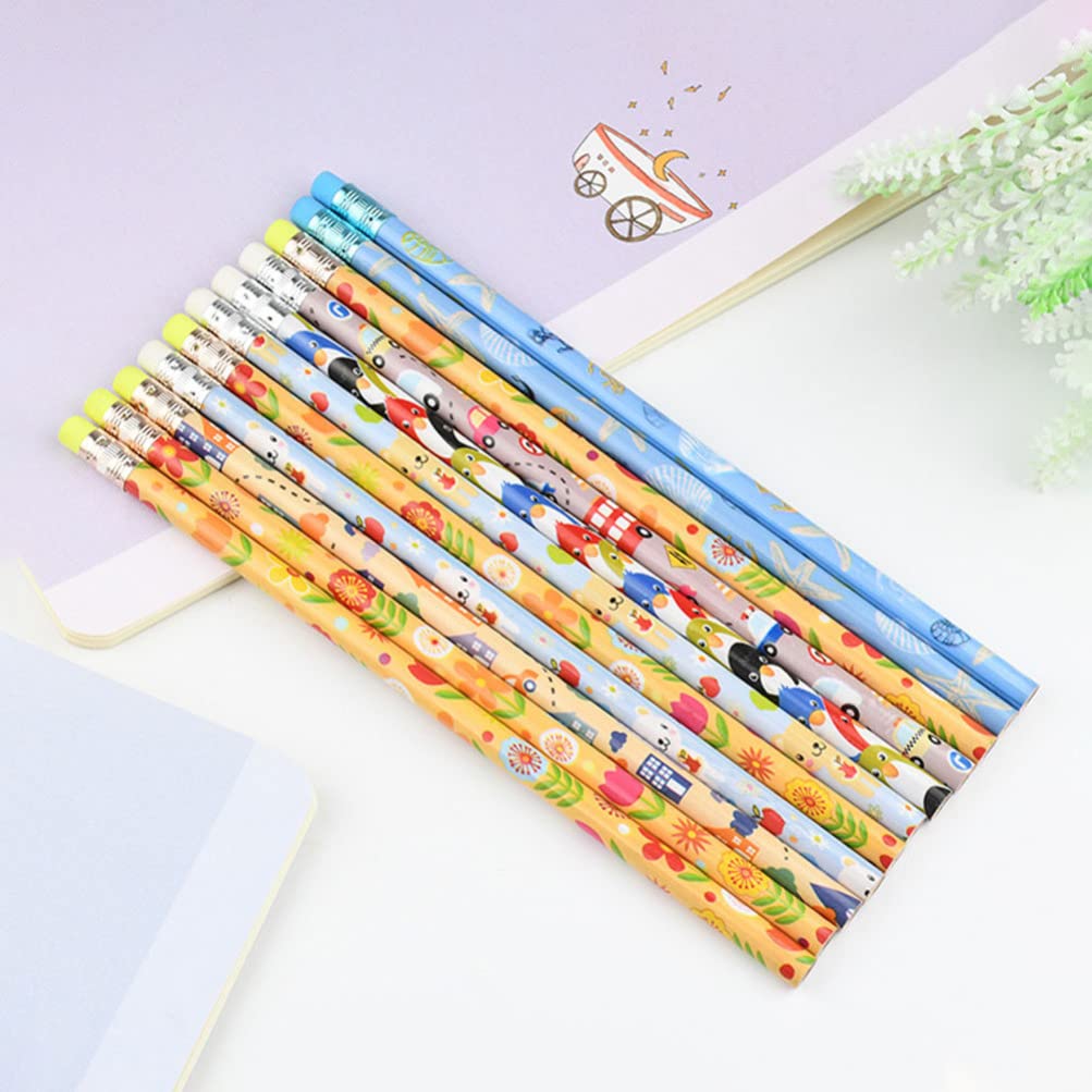Amazon | 鉛筆 木製えんぴつ 消しゴム付き 子供 学生 文房具 50Pcs