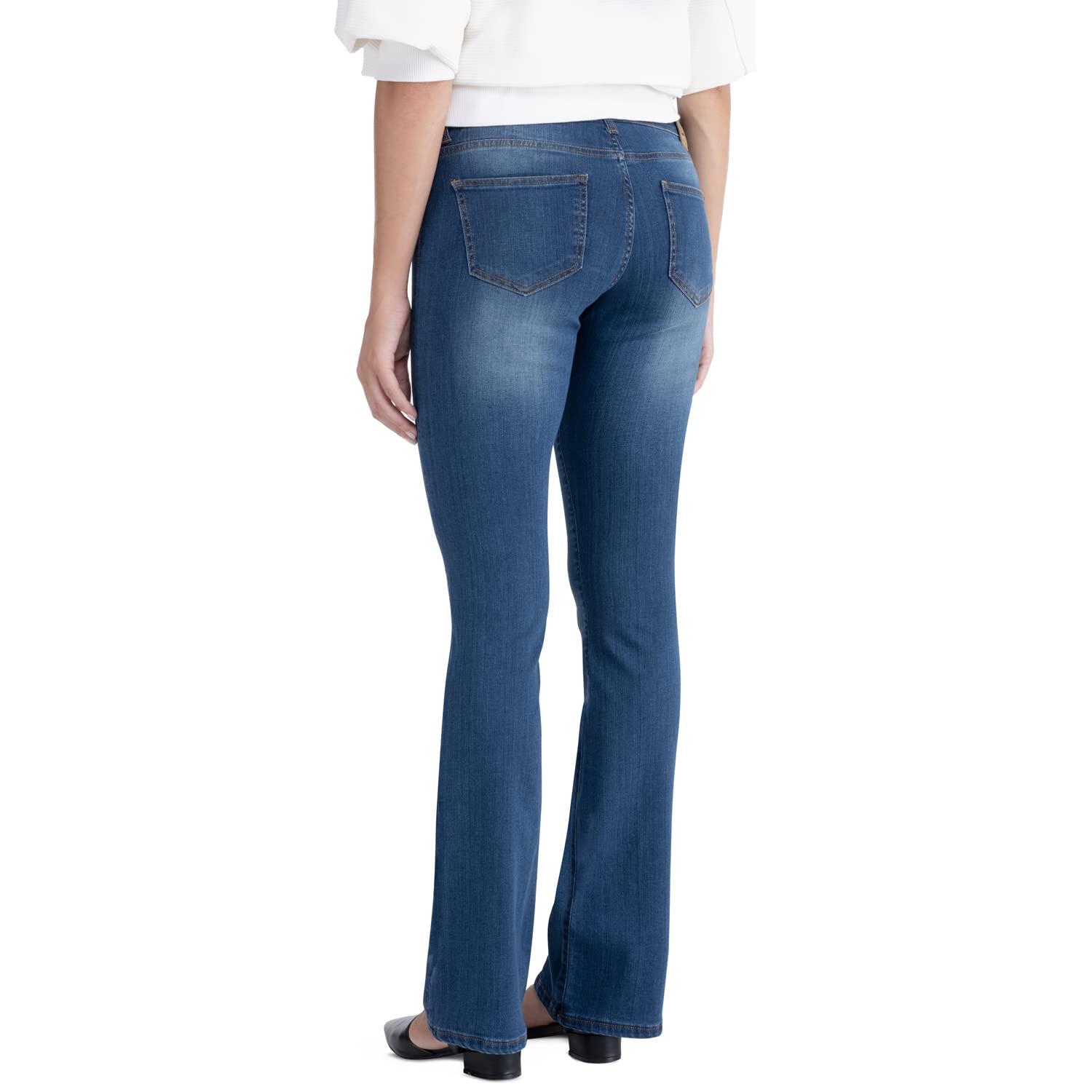Catania - Jeans Premaman con Panciera Bassa a Zampa di Elefante, Abbigliamento per La Gravidanza - Made in Italy