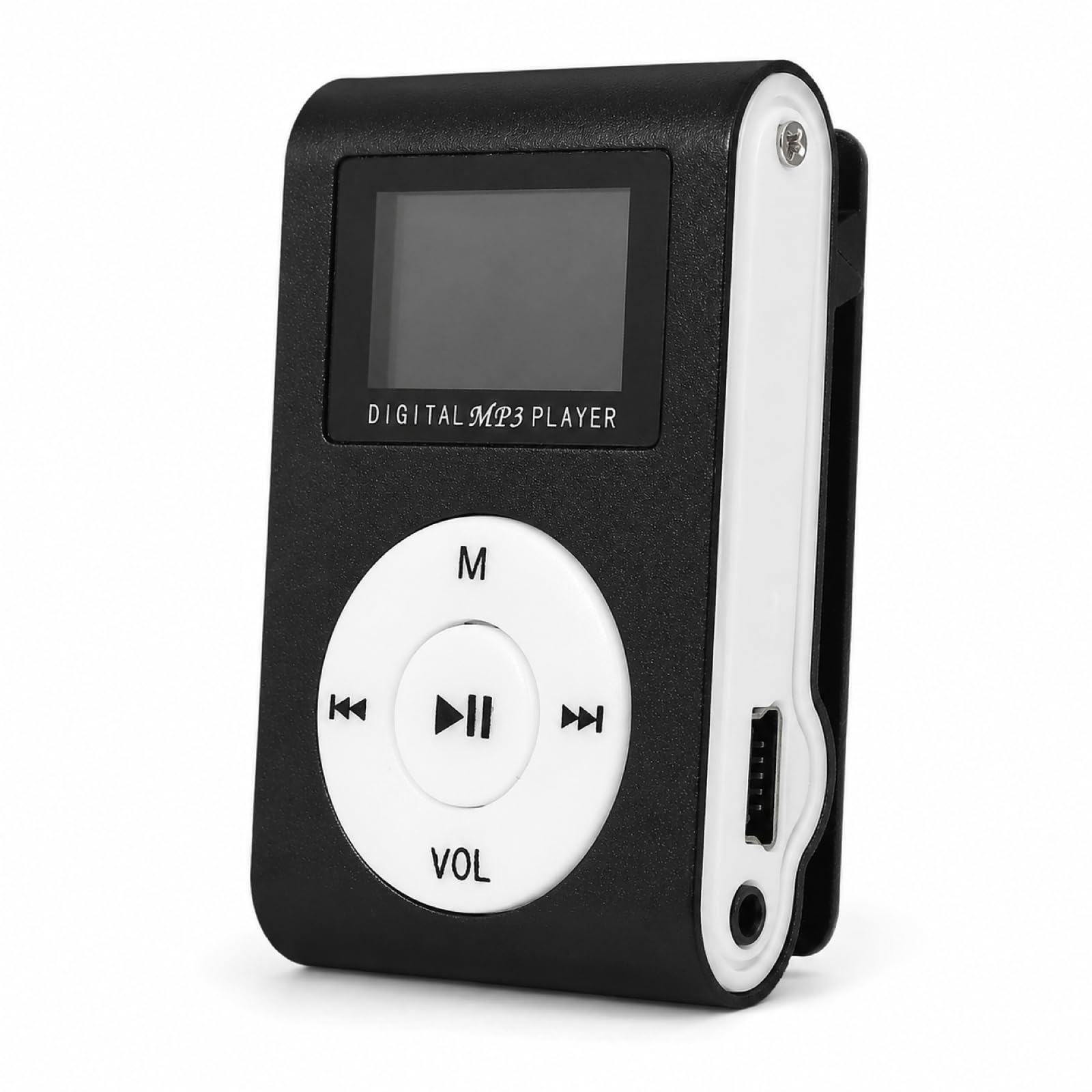 Gadpiparty Music Player Mp3 Player Digital Mp3 Player Mp3 USB Player Screen Mp3 Digital Player Mini Mp3 Black-image-5