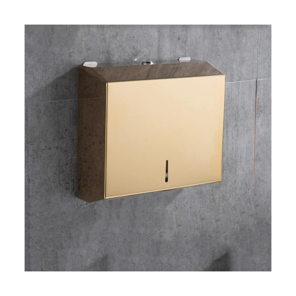 BKEKM Toallas Despachador Dispensador de Toallas de Papel Comercial montado en la Pared de Acero Inoxidable 304 con Cerradura para Hotel, hogar, baño, Cocina, Caja de pañuelos práctico