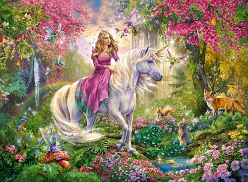 Ravensburger Unicorn Fantasy Jigsaw Puzzle for Girls and Boys Age 6 Years Up - 100 Pieces
