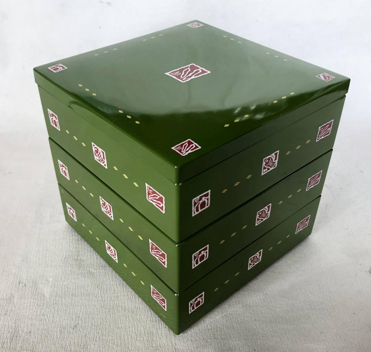 越前塗り 創作漆器 塚久 三段重箱 伝統工芸品 昭和レトロ 越前漆器