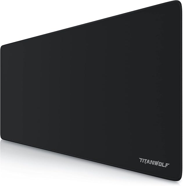 TITANWOLF XXL Speed Gaming Mouse Pad - Mouse Mat 900 x 400 x 3 mm - XXL mousepad - table mat large size - improved precision and speed - rubber base for stable grip on smooth surfaces - non-slip