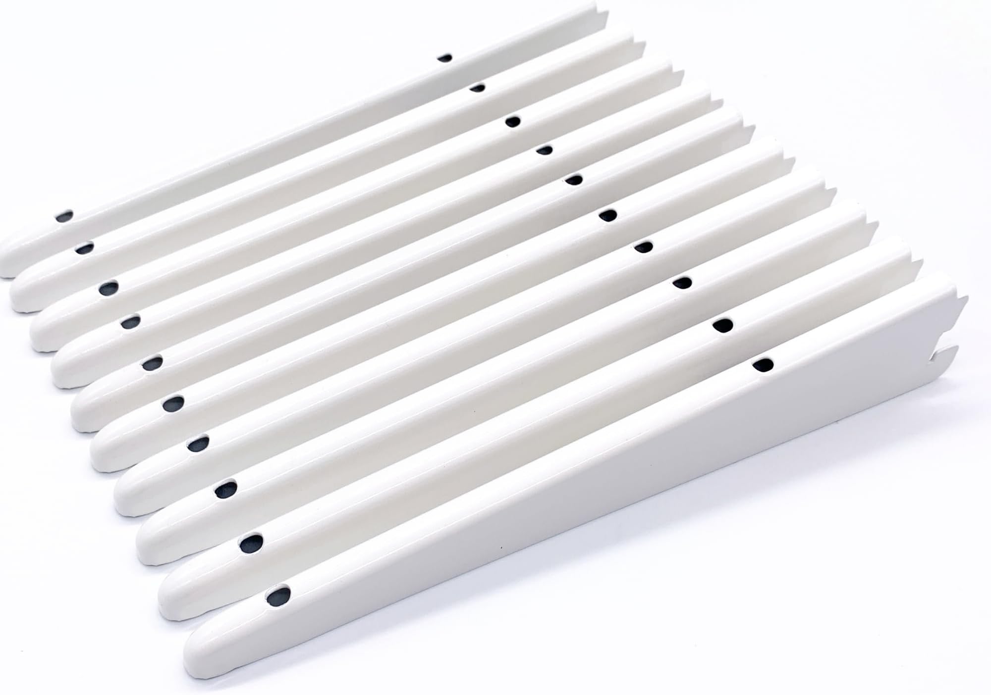 EAI Twin Slot Wall Mounted Shelving Bracket - Pack of 10, White, 270mm | Strong, Heavy Duty Steel Shelf Bracket | for Shed, Garage, Indoor Storage | Easy to Install Rack
