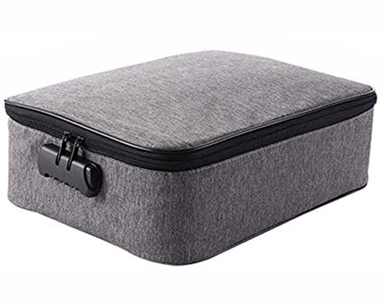 AmineryOxford Waterproof Document Storage Box with Safe Code Lock, Multi-purpose Travel Bag, 37 cm x 27 cm x 10.5 cm