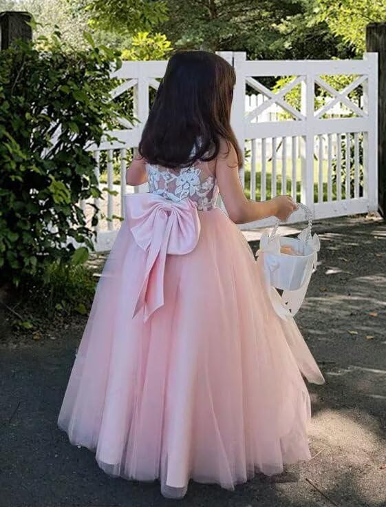 dideyttawl Lace Tulle Flower Girls Dress Fairy Dress Princess Birthday Party Ball Gown Ruffle Puffy Tulle Formal Pageant4