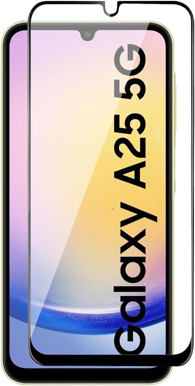JGD PRODUCTS for Samsung Galaxy A25 5G, Samsung Galaxy A24 5G Tempered glass with Full Edge Protection and Easy Installation Kit