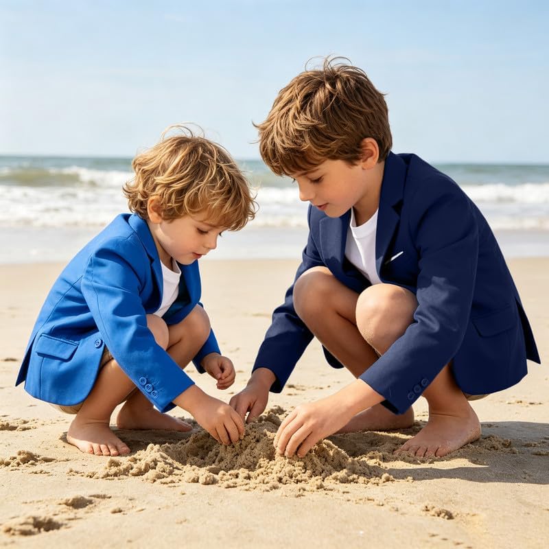 Boys Blazer Formal Slim Fit Suit Jacket for Kids School Sport Coat