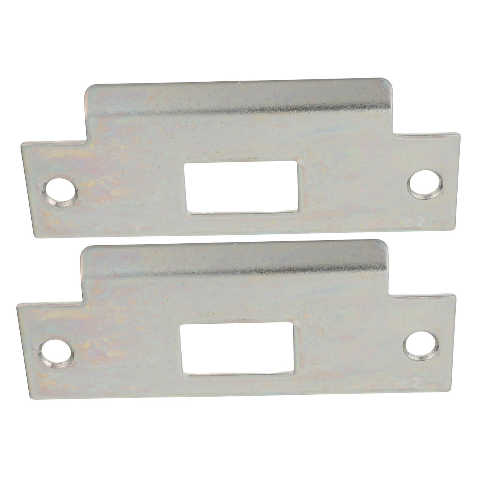 Placa protectora del pestillo de metal resistente, 2 piezas de 12,2 x 4,8 cm para puertas