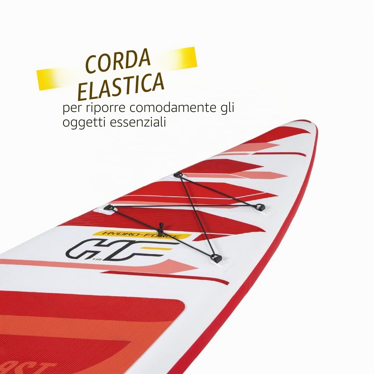 Bestway Hydro-force SUP, Fastblast Tech Set Stand Up Paddle Board con pompa a mano e borsa da viaggio, 3,7 m 6