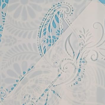Flower Border Stencils, 8 Pcs Mandala Stencils for Painting on Wood Canvas Paper Wall Mandala Border Reusable DIY Craft Stencils 21x29.7cm