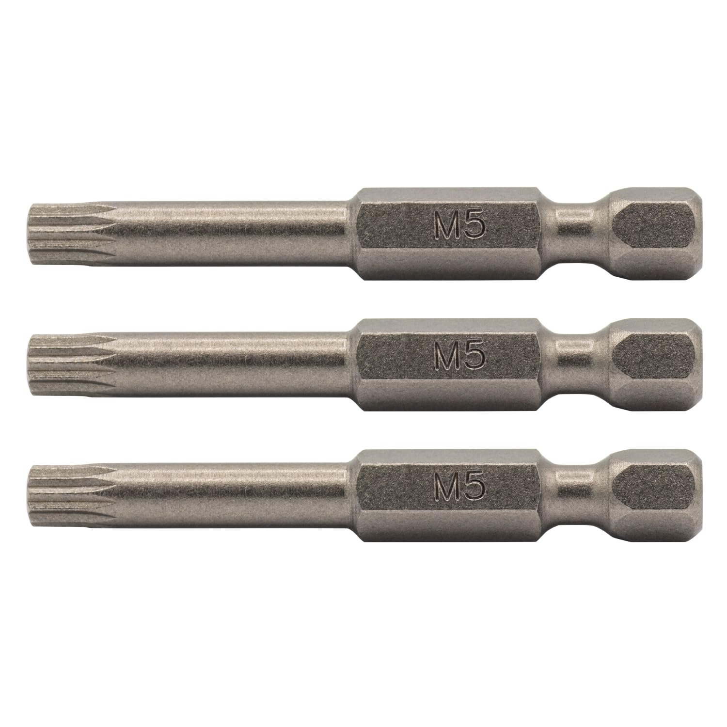 XZN Triple Square M5 Driver Bits. Vega Professional Grade 1/4" Hex Shank XZN Triple Square Spline M5 2 Inch Bits. 150XZN05-3