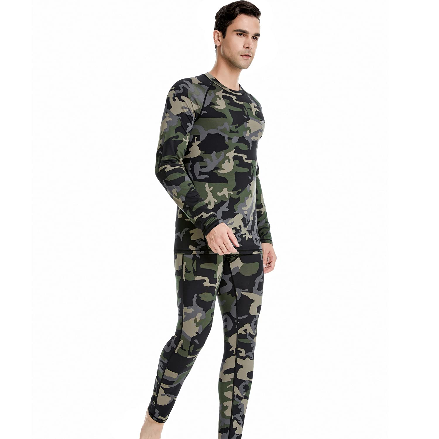 MeetHoo Biancheria Intima Termica Uomo, Biancheria Funzionale Uomo Quick Dry Maglia Termica Invernali da Sport Compression Baselayer per Corsa Ciclismo Calcio