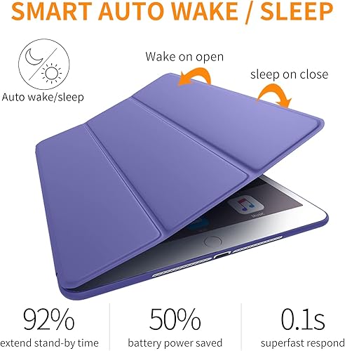 Miniatura 50 de DTTO Funda para iPad Mini de 5ª generación y iPad Mini 4, ultra delgada y ligera, con cubierta trasera de TPU suave, apagado y encendido automático