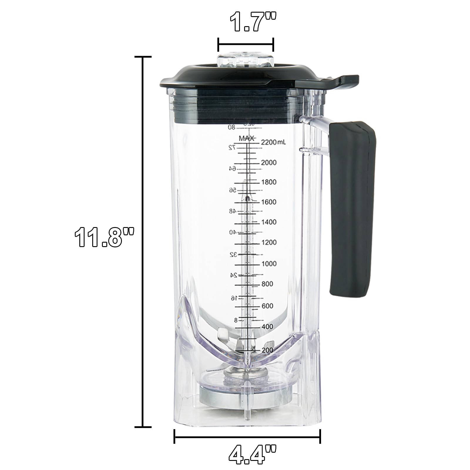 Amazon.com: 80 OZ Container Blender Pithcer Jar with Blade