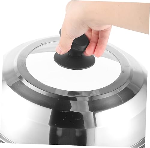 Miniatura 7 de Cubierta de olla caliente de acero inoxidable, tapa de sartén de cocina, tapa de sartén universal, tapa de sartén portátil, tapas de vidrio para