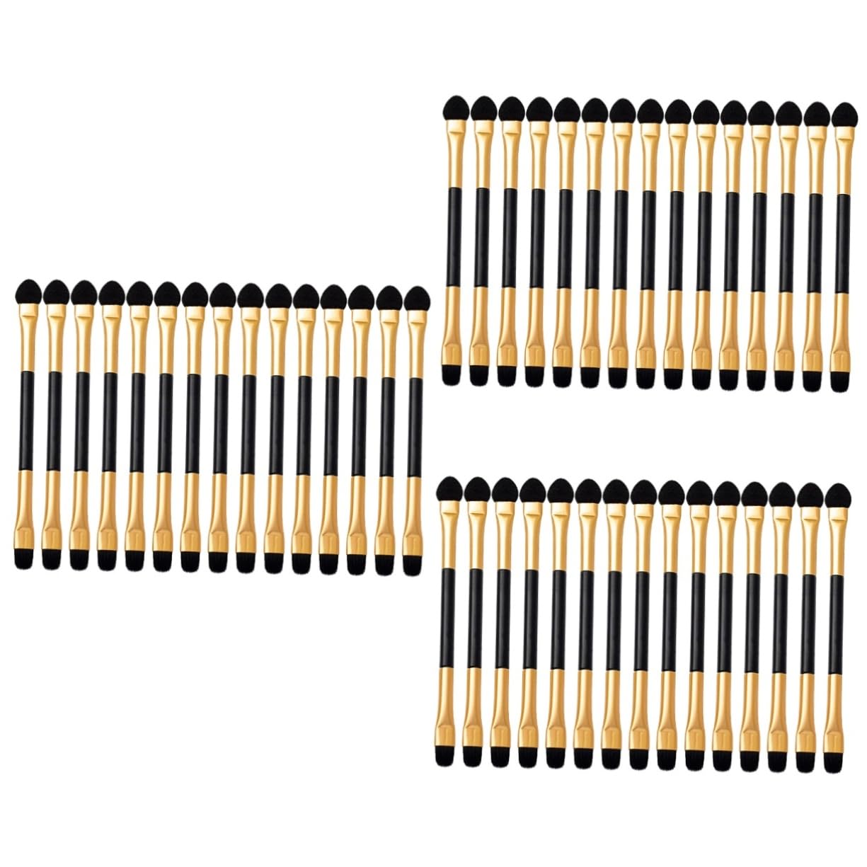 SOESFOUFU 3sets Double-ended Eye Shadow Brush Set Makeup Applicator Sticks Travel Size Eyeshadow Tools 15pcs*3