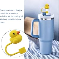 Vista 7 de Straw Cover Cap for Stanley Cup,Straw Topper Compatible for 30&40 Oz Tumbler with Handle,10mm 0.4in Dust-Proof Reusable Straw Tips Lids,Straw Tip