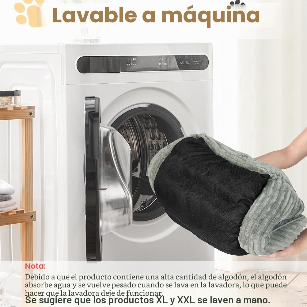 KYG Cama para Perros Medianas, Cama Perro Lavable, Cesta para Perros Mullida, Colchón para Perro Suave y Cálido, 75 x 64 x 19cm