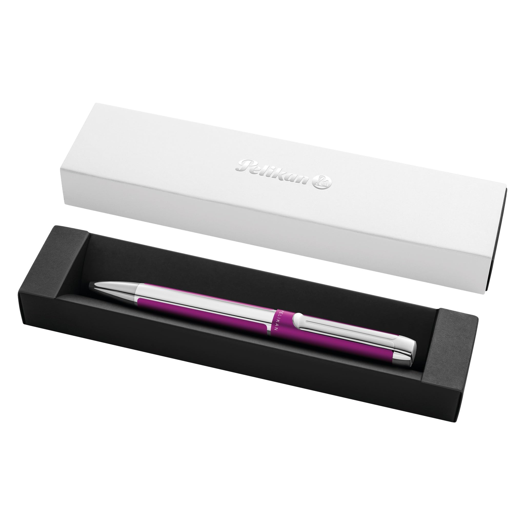 Pelikan Kugelschreiber Pura K40 mit Gravur Geschenk - einzigartige Stifte mit Namen - Kugelschreiber personalisiert (Violett)