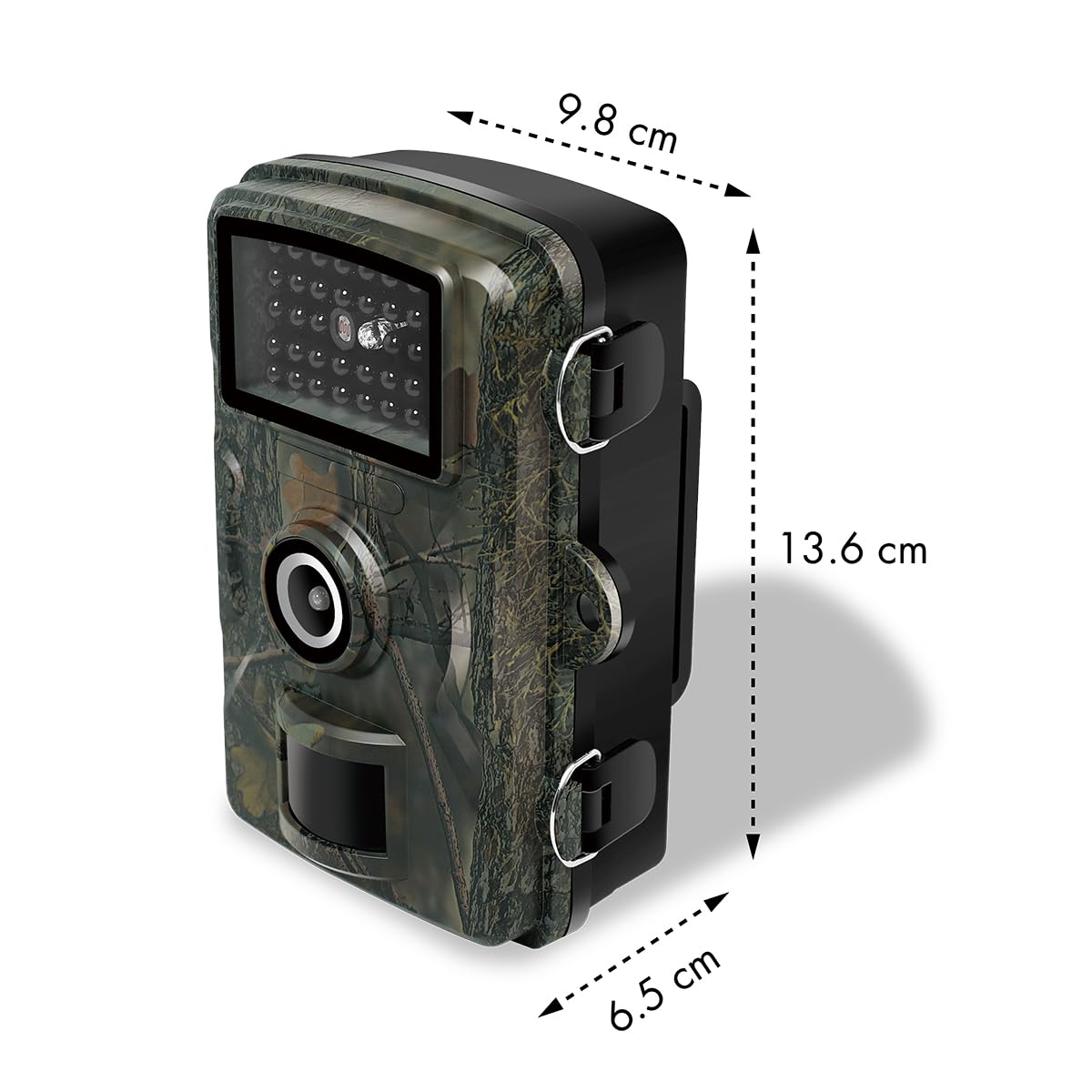 Caméra de Chasse avec Vision Nocturne, déclencheur de Chaleur et de Mouvement, résolution Full HD 1080p (1920 x 1080 (16:9)@30 fps), Protection IP66, Champ de détection Infrarouge Grand Angle de 90°