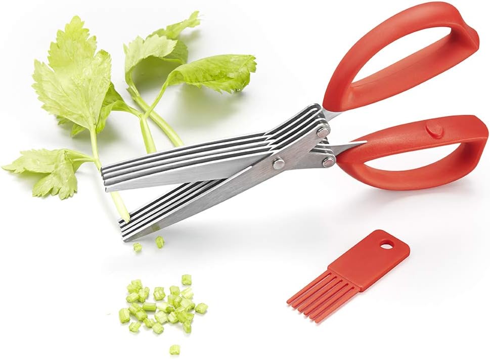 Herb Scissors, Kitchen Shears, Besiva 5 Blades Stainless