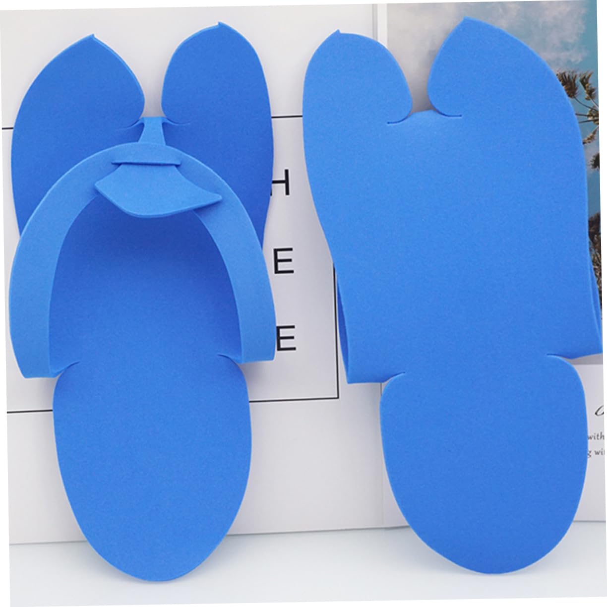 Vaguelly Pantoufles Jetables Eva pour Spa et Pédicure, Lot de 48 Paires, Taille, Antidérapantes, Légères et Confortables, pour Femmes et Hommes, Usage Hôtel, Salon de Couleur Aléatoire