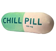 Chill Pill Pillow - Cervical Neck Pillow Calming Corner Classroom Must Haves Bolster Throw Pillows College Dorm Boho