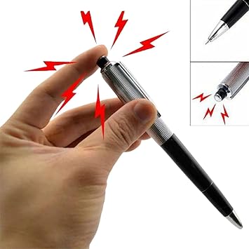 Electric Shock Pen Fun Joke to Friend Electric Shock Pencil Trick Prank Gag Gadget for Fool's Day Surprise, Gags and Practical Joke, Office Supplies