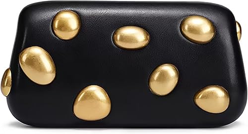 Miniatura 20 de Bolso bandolera de piel sintética para mujer, elegante, formal, para boda, fiesta, baile de graduación 1 a Negro,1 B negro,1 B Claret,B