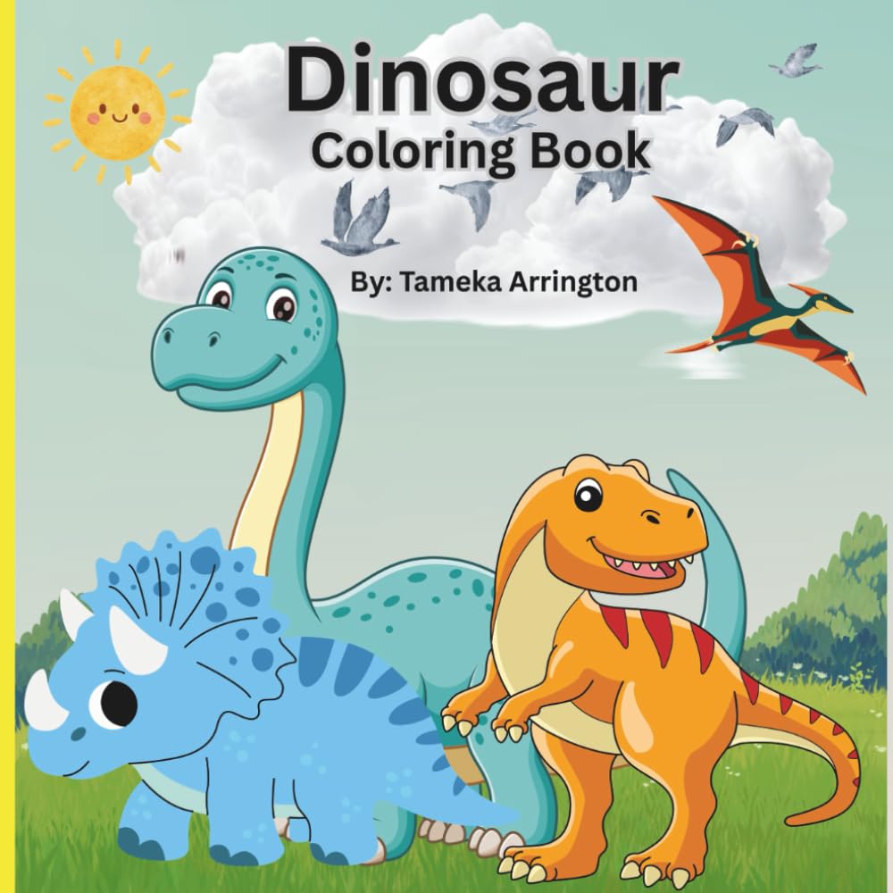 Fun Dinosaur Coloring Book for Kids: Fun coloring pages with Dinosaurs for Preschool Children Ages 3-6