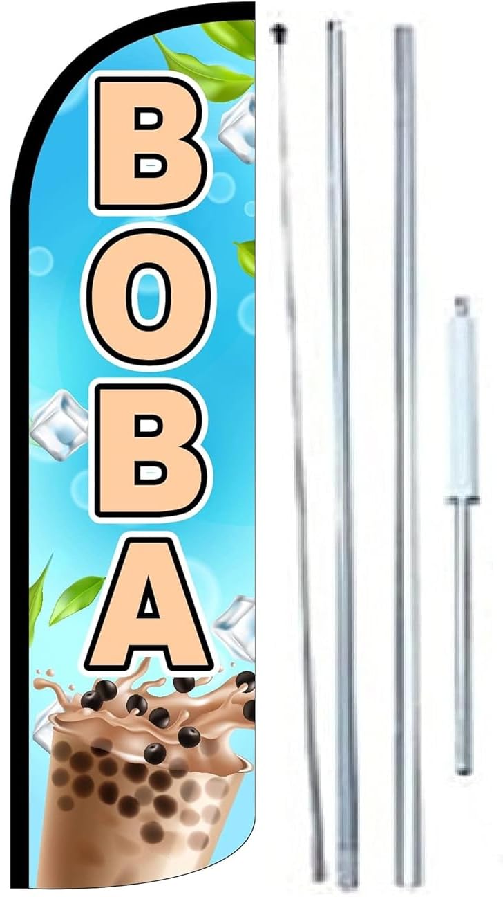Boba Windless Flag With Complete Hybrid Pole set pack of 1