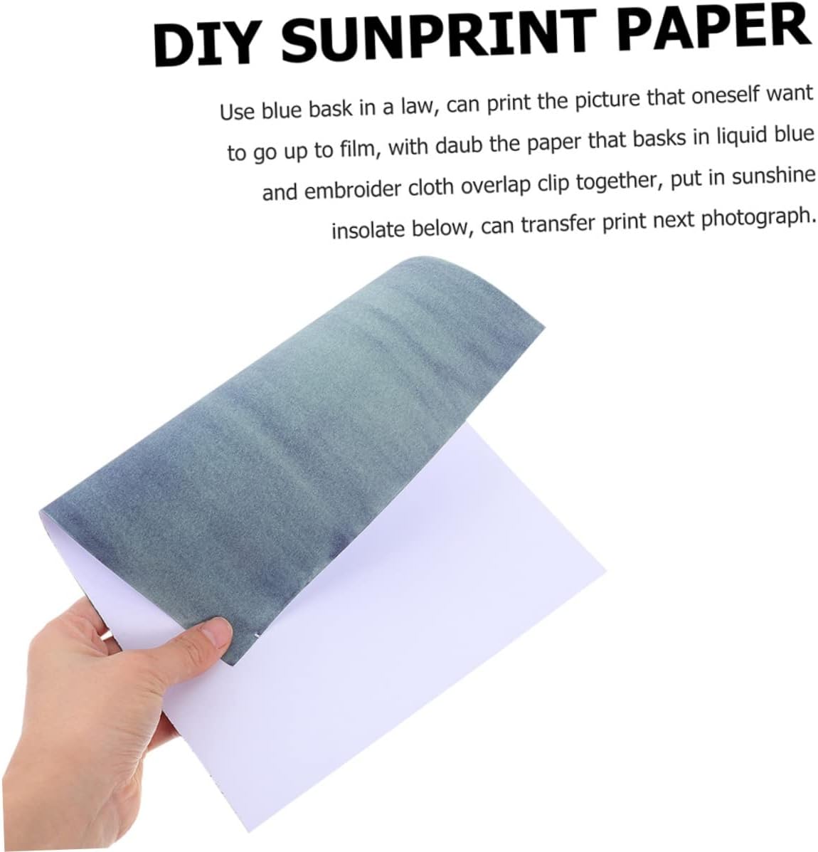 Uonlytech DIY Cyanotype Paper Kit for Kids 48 Sheets A4/A5 Solar Print Art Paper High Sensitivity Sun Printing Supplies for Crafts and DIY Projects