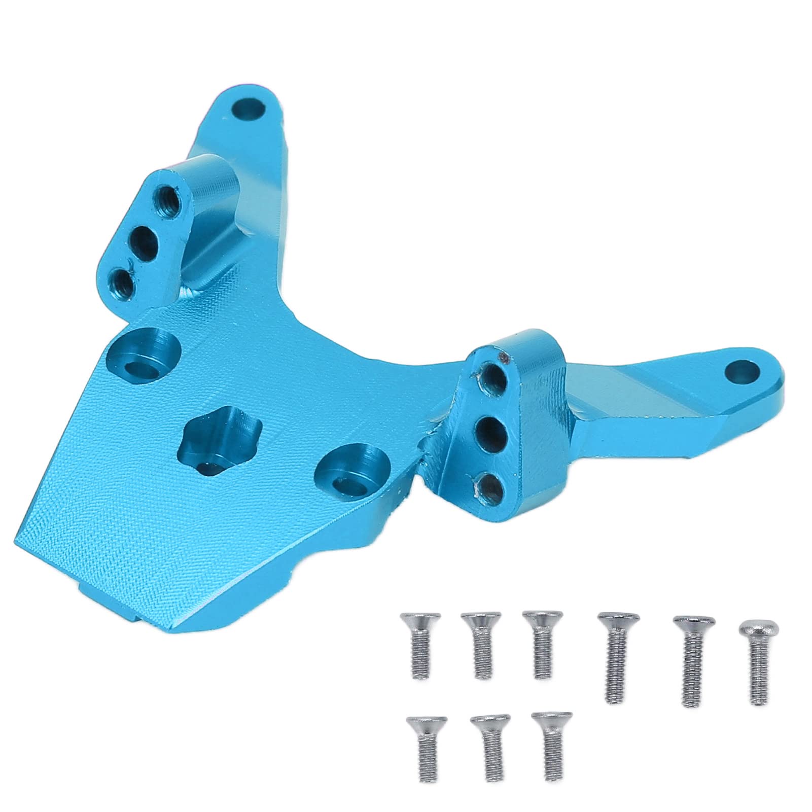 Dilwe RC Front Bulkhead, Aluminum Alloy Truck Front Bulkhead Car Model Accessories Compatible for LOSI 1/18 Mini T 2.0 2WD, Racing Aluminum CNC Machined Aluminum Front Bulkhead RC Accessories(Blue)