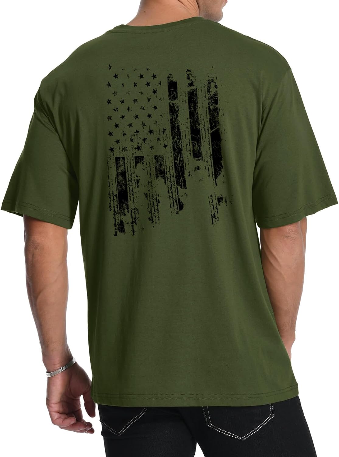 Men's Graphic Tees Short Sleeve 1776 USA Flag Crewneck Casual American Patriotic Regular T-Shirt for Men - Image 5