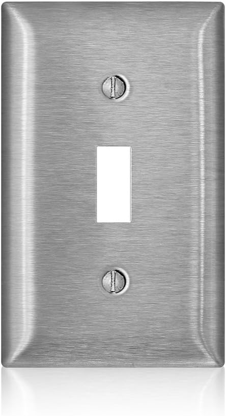 Leviton SS1-40 C-Series 1-Gang Toggle Switch, Type 302/304 Stainless Steel